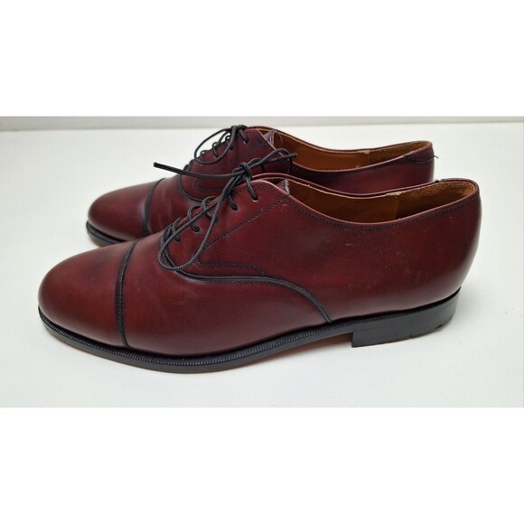 Men’s Cole Haan Burgundy Oxford Cap Toe Dress Shoes-USA Made-Size 10.5D main image 5